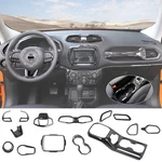 14x Carbon Fiber Steering Wheel Gear Shift Cover Trims Set For Jeep Renegade 18+. Fixed Price $116.76.