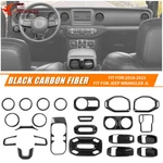 23x Carbon Fiber Center Full Interior Cover Trim Kit For Jeep Wrangler Jl Jt 18+. Fixed Price $85.99.