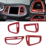 For Dodge Challenger 2015-up Red Carbon Fiber Pattern Center Ac Air Vent Cover. Fixed Price $33.19.