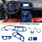 12x Blue Interior Center Console Dash Decor Trims Kit For Dodge Challenger 15-23. Fixed Price $99.99.