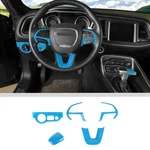 Blue Center Console Steering Headlight Shifter Trim For Challenger Charger 2015+. Fixed Price $10.40.