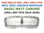 2021-2022 Lincoln Nautilus Basic Front Upper Bumper Grille (chrome) Ma1b-8200-nd. Fixed Price $300.00.