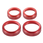 4pcs Ac Car For Audio Volume Switch Tuning Knob Cover, Red. Fixed Price $11.73.