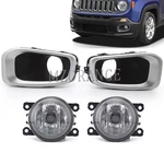 Front Bumper Fog Lamp Light Bezel Cover Grille For Jeep Renegade 2015-2017 2018. Fixed Price $36.96.