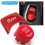 Red Carbon Fiber Off + Engine Start Stop Switch Button Cover Combo For Bmw. Fixed Price $23.99.