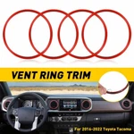 4pcs Red Interior A/c Vent Outlet Ring Trim For Toyota Tacoma 2016-2021. Fixed Price $14.72.
