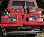 1986-1989 Cadillac Brougham Door Panels Complete With Switches Carmine Red. Fixed Price $800.00.