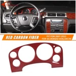 Red Carbon Fiber Dash Instrument Cluster Covers For Chevy Silverado Tahoe 07-13. Fixed Price $29.99.