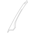 Genuine Volkswagen Windshield Pillar Trim 1k5-867-234-g-6k8. Fixed Price $87.62.