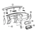 Genuine Mopar Instrument Panel End Cap 5yk10tx7ac. Fixed Price $31.04.