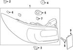 Genuine Mazda Tail Light Cover Kmv7-51-174. Fixed Price $8.06.