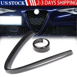 Fit For Alfa Romeo Giulia Carbon Abs Front V Shape Grille Cover + Logo Ring Trim. Fixed Price $366.99.