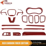 16pcs Red Carbon Fiber Full Interior Kit Cover Trim For Dodge Durango 2014-2020. Fixed Price $164.78.