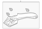 Genuine Honda Interior Quarter Panel Trim 84131-tm8-g01zb. Fixed Price $120.25.