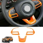 Orange Interior Steering Wheel Cover Trim For Jeep Renegade 2016+/compass 2017+. Fixed Price $19.60.