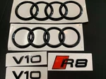 Audi R8 Gloss Black Emblem Kit 07-15 Gen1. Fixed Price $125.00.