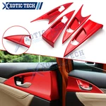4pcs Sport Red Abs Door Handle Moulding Cover Decor Trim For Civic Sedan 16-2021. Fixed Price $36.99.
