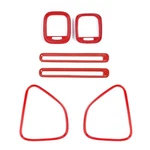 Red 6x Interior Dash Ac Vent Door Speaker Trim Cover For Dodge Charger 2015-2023. Fixed Price $45.87.