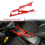 1pc Red Gear Shift Cup Bracket Panel Cover Trim Frame Abs For Chevy Camaro 2016+. Fixed Price $82.99.