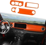 For 2024-2025 Jeep Wrangler Jl Jt Orange Interior Center Console Dash Cover Trim. Fixed Price $69.99.