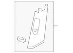 Genuine Volkswagen Lower Center Pillar Trim 5gm-867-292-za2. Fixed Price $84.87.