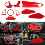 9x Center Console+steering Wheel+gear Side Panel Trim Kit For Camaro 2017+ Red. Fixed Price $105.99.