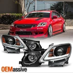 Fits 2006-2011 Lexus Gs300 Gs350 Xenon Hid Type Led Strip W/drl Black Headlights. Fixed Price $422.99.