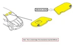 Left Gry Sun Visor Oem 21-24 Kia K5. Fixed Price $75.00.