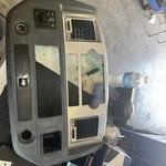 2006-2008 Dodge Ram Silver Slate Gray Center Dash Radio Surround Bezel W/ Vents. Fixed Price $125.00.