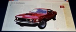 1969 Ford Mustang Boss 429 Feature Print Picture Poster Specs Article 12x21 69. Fixed Price $10.79.