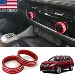 2pcs Red Ac Climate Switch Knob Ring Cover Trim For 2014-2020 Nissan Rogue. Fixed Price $12.98.