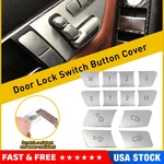12pcs Chrome Door Lock Switch Button Cover Trims For Mercedes Benz W204 W212 Cla. Fixed Price $14.99.