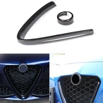 Carbon Fiber Abs Front Grille V Shape Cover+logo Ring Trim For Giulia 2017-2022. Fixed Price $366.99.