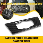 Headlight Switch Frame Cover Decal Carbon Fiber 05-12 For Bmw 3 Series E90 Sedan. Fixed Price $13.29.