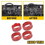 4* Inner A/c Aluminum Switch Knob Trim Cover For Jeep Wrangler Jl & Jt 2018 Up. Fixed Price $16.14.