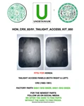 Fits/ For Honda Crx (1983-1991) Rear Tailight Access Panels (both). Fixed Price $30.00.