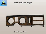 E67b-10045c90-1 83 To 88 Ford Ranger Cluster Dash Bezel Trim Wood Oem. Fixed Price $69.00.