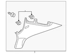 Genuine Honda Interior Quarter Panel Trim 84130-sne-a11zd. Fixed Price $92.26.