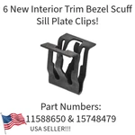 6 New Int Trim Bezel Scuff Sill Plate Clips! Fits Ford F-250 F-350 Mustang Etc. Fixed Price $11.95.