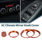 Car Ac Climate Heater Mirror Knob Cover For Subaru Forester 19-24 Orange 4 Pcs. Fixed Price $17.33.