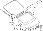 Genuine Nissan Back Glass Weatherstrip 90830-6gp0a. Fixed Price $233.25.