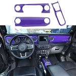 3x Purple Center Console Dashboard Gear Cover Trim For Jeep Wrangler Jl Jt 2018+. Fixed Price $64.99.