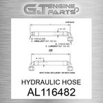 Al116482 Hydraulic Hose Fits John Deere (surplus Open Box). Fixed Price $97.51.