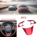 3pcs Red Abs Driver Side Control Cover Kit For Toyota Camry Corolla Hatchback. Fixed Price $16.99.