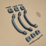 Oem 1988-1994 Chevy / Gmc C/k Suburban Tahoe Gray Grab Assist Pull Handle Set. Fixed Price $69.99.