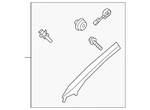Genuine Kia Windshield Pillar Trim 85820-r5010gyt. Fixed Price $112.03.