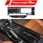 Carbon Fiber Interior Gear Shift Panel Cover Trim For Ford Mustang 2010-2014. Fixed Price $38.99.