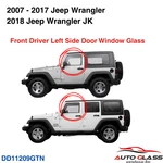 Fits 2007-2017 Jeep Wrangler 2018 Jk Driver Left Side Front Door Window Glass. Fixed Price $65.99.