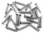 Amc Chrome Interior Trim Screws- #10 X 1" Long- #6 Oval Head- 25 #297. Fixed Price $14.24.