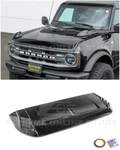 For 21-up Ford Bronco Raptor Style Glossy Black Front Hood Bonnet Scoop Cover. Fixed Price $209.98.